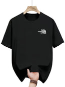 American Style round Neck Short Sleeve T-Shirt Men's Summer Fashion Casual  Loose Fit Printed Men's Clothing