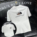 new style 100% cotton Men's High-end Printed Short-sleeved T-shirt Fashion Brand  New Summer Round Neck  Men's T-shirt