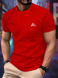 New Men‘s Running T-shirt Spring / Summer Thin Top Trend curve printing Quick Dry Short Sleeve Breathable Fitness Sports T-shirt