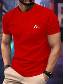 New Men‘s Running T-shirt Spring / Summer Thin Top Trend curve printing Quick Dry Short Sleeve Breathable Fitness Sports T-shirt