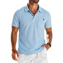 Summer Mens Short Sleeve T-Shirt Solid Lightweight Lapel Polo Shirt Breathable Shirts Thin Gym Tshirts Quick Dry Shirts for Men