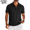 Summer Mens Short Sleeve T-Shirt Solid Lightweight Lapel Polo Shirt Breathable Shirts Thin Gym Tshirts Quick Dry Shirts for Men