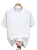 American Style round Neck Short Sleeve T-Shirt Men's Summer Fashion Casual  Loose Fit Printed Men's Clothing