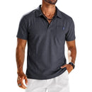 Summer Mens Short Sleeve T-Shirt Solid Lightweight Lapel Polo Shirt Breathable Shirts Thin Gym Tshirts Quick Dry Shirts for Men