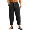 Calça de Linho Masculina Larga, Leve e Respirável para Verão e Praia