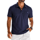 Summer Mens Short Sleeve T-Shirt Solid Lightweight Lapel Polo Shirt Breathable Shirts Thin Gym Tshirts Quick Dry Shirts for Men