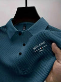 Camisa Polo Masculina Jacquard Slim Fit, Respirável e Secagem Rápida