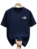 American Style round Neck Short Sleeve T-Shirt Men's Summer Fashion Casual  Loose Fit Printed Men's Clothing