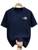 American Style round Neck Short Sleeve T-Shirt Men's Summer Fashion Casual  Loose Fit Printed Men's Clothing