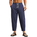 Calça de Linho Masculina Larga, Leve e Respirável para Verão e Praia