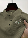 Camisa Polo Masculina Jacquard Slim Fit, Respirável e Secagem Rápida