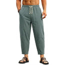 Calça de Linho Masculina Larga, Leve e Respirável para Verão e Praia
