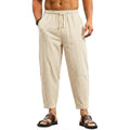 Calça de Linho Masculina Larga, Leve e Respirável para Verão e Praia